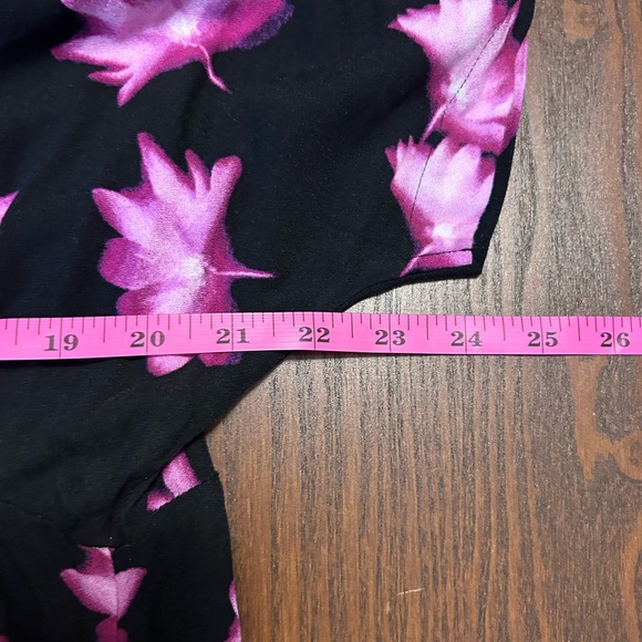 NWT Ava & Viv Woman Wrap Dress Black With Fusica Purple/Pink Floral Size XXL - Picture 13 of 13